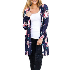 Summer Coat Woman Kimono Jacket Casual Floral Cardigans Jackets Long Sleeve Loose Coat Tops Tee Tunic Mujer Femme 2019