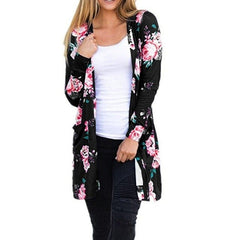 Summer Coat fashion Woman Kimono Jacket Casual Floral print Cardigans Jackets Long Sleeve Loose Coat Tops Tee Tunic Mujer Femme